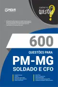 Produto Livro 600 Questões Gabaritadas para PM-MG - Soldado e CFO - Nova Concursos