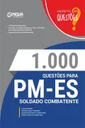 Produto Livro 1000 Questões Gabaritadas para PM-ES - Soldado Combatente (QPMP-C) - Nova Concursos