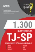 Produto Livro 1.300 Questões Gabaritadas para TJ-SP - Escrevente Técnico Judiciário - Nova Concursos