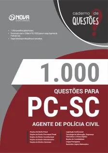 Livro 1000 Questões Gabaritadas para PC-SC - Agente de Polícia Civil