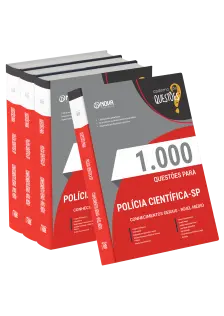 Livro 1000 Questões Gabaritadas para Polícia Científica-SP - Comum a Todos os Cargos - Nível Médio
