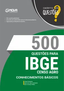 Livro 500 Questões Gabaritadas para IBGE Temporário 2026 - Censo Agro - Conhecimentos Gerais