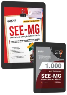 Combo SEE-MG - Professor de Educação Básica - PEB - Comum a Todos os Cargos (Conhecimentos Gerais)