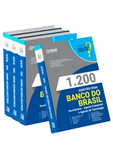 Livro 1.200 Questões Gabaritadas para o Banco do Brasil 2026 - Escriturário - Agente Comercial e Agente de Tecnologia