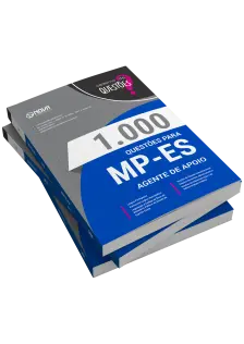 Livro 1000 Questões Gabaritadas para MP-ES - Agente de Apoio