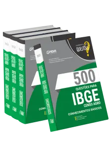 Livro 500 Questões Gabaritadas para IBGE Temporário 2026 - Censo Agro - Conhecimentos Gerais