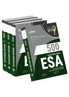 Livro 500 Questões Gabaritadas para ESA - Curso de Formação de Sargento - Área: Combatente/Logística e Aviação