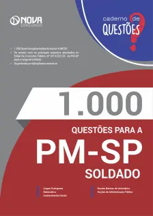 Livro 1000 Questões Gabaritadas para PM-SP - Soldado