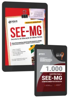 Combo Digital SEE-MG - Professor de Educação Básica - PEB - Comum a Todos os Cargos