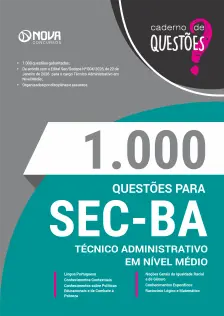Livro 1000 Questões Gabaritadas para SEC-BA - Técnico Administrativo em Nível Médio