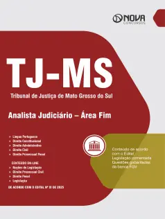 Apostila TJ-MS 2025 - Analista  Judiciário - Área fim