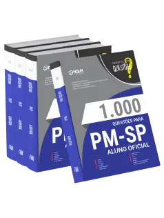 Livro 1000 Questões Gabaritadas para PM-SP - Aluno-Oficial