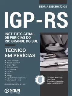 Apostila IGP-RS 2025 em PDF - Técnico em Perícias