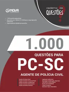 Livro 1000 Questões Gabaritadas para PC-SC - Agente de Polícia Civil