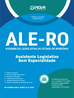 Apostila ALERO 2025 - Assistente Legislativo - Sem especialidade