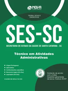 Apostila SES-SC 2025 em PDF - Técnico em Atividades Administrativas