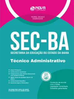 Apostila SEC-BA 2026 em PDF - Técnico Administrativo em Nível Médio