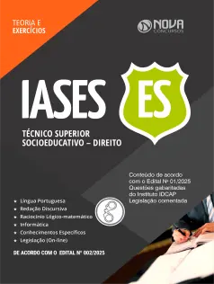 Apostila IASES 2025 em PDF - Técnico Superior Socioeducativo - Direito