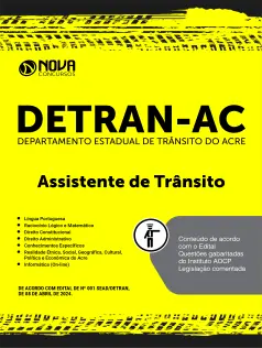 Apostila DETRAN-AC 2024 - Assistente de Trânsito