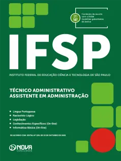 Apostila IFSP 2025 em PDF - Técnico Administrativo - Assistente em Administração