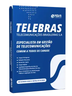 Apostila Telebrás 2025 - Especialista em Gestão em Telecomunicações - Comum aos Cargos