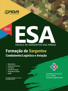 Apostila ESA 2026 - Curso de Formação de Sargento - Área: Combatente/Logística e Aviação