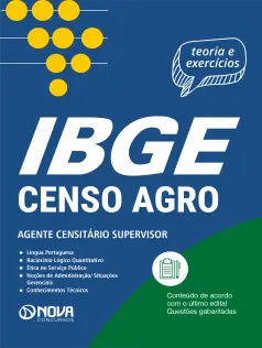 Apostila IBGE Temporário 2026 em PDF - Censo Agro - Agente Censitário Supervisor