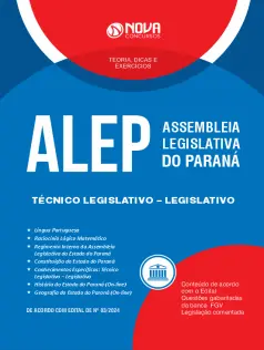 Apostila ALEP em PDF 2024 - Técnico Legislativo - Legislativo