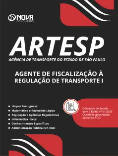 Apostila ARTESP 2025 em PDF - Agente de Fiscalização à Regulação de Transporte I