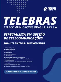 Apostila Telebrás 2026 em PDF - Especialista em Gestão de Telecomunicações - Analista Superior – Administrativo