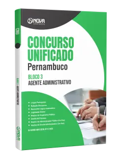 Apostila Concurso Unificado Pernambuco 2025 - Bloco 3 - Nível Médio - Agente Administrativo