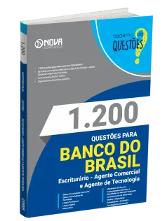 Livro 1.200 Questões Gabaritadas para o Banco do Brasil 2026 - Escriturário - Agente Comercial e Agente de Tecnologia