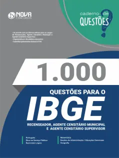 Livro 1.000 Questões Gabaritadas para o IBGE - Recenseador, Agente Censitário Municipal e Agente Censitário Supervisor