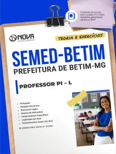 Apostila Prefeitura de Betim - MG 2025 - Professor PI - L