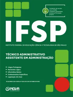 Apostila IFSP 2025 em PDF - Técnico Administrativo - Assistente em Administração