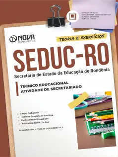 Apostila SEDUC-RO 2026 em PDF - Técnico Educacional - Atividade de Secretariado