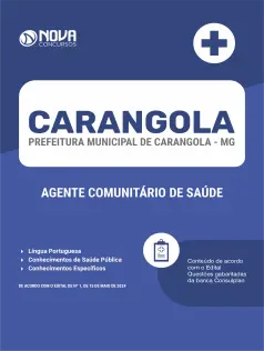Apostila Prefeitura de Carangola - MG 2024 - Agente Comunitário de Saúde