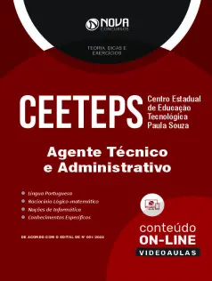 Apostila CEETEPS-SP em PDF - Agente Técnico e Administrativo
