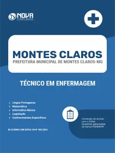 Apostila Prefeitura de Montes Claros - MG 2024 - Técnico em Enfermagem