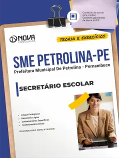 Apostila Prefeitura de Petrolina - PE em PDF 2025 - Secretário Escolar