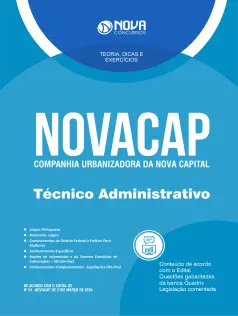 Apostila NOVACAP em PDF 2024 - Técnico Administrativo