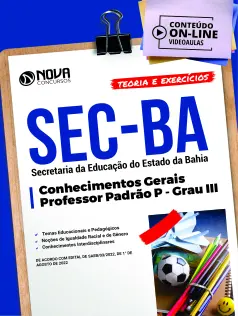 Apostila SEC-BA em PDF - Professor Padrão P Grau III