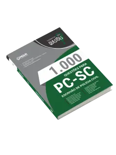 Livro 1000 Questões Gabaritadas para PC-SC - Escrivão de Polícia Civil