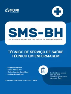 Apostila SMS-BH em PDF - Técnico de Serviço de Saúde - Técnico em Enfermagem