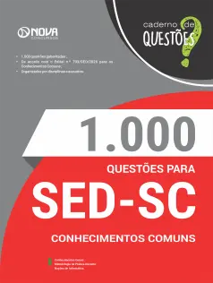 Livro 1000 Questões Gabaritadas para SED-SC em PDF - Conhecimentos Comuns