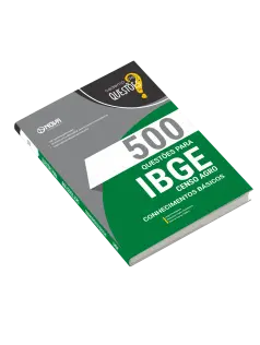 Livro 500 Questões Gabaritadas para IBGE Temporário 2026 - Censo Agro - Conhecimentos Gerais