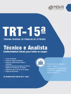 Apostila TRT 15 em PDF - Técnico e Analista (Conhecimentos Gerais)