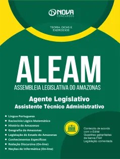 Apostila ALEAM 2025 em PDF - Agente Legislativo - Assistente Técnico Administrativo