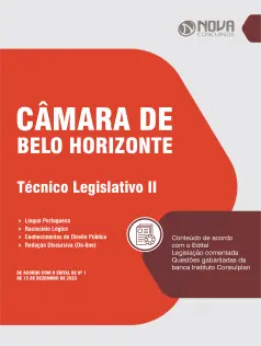 Apostila Câmara de Belo Horizonte - MG 2024 - Técnico Legislativo II