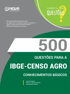 Livro 500 Questões Gabaritadas para IBGE Temporário - Conhecimentos Básicos